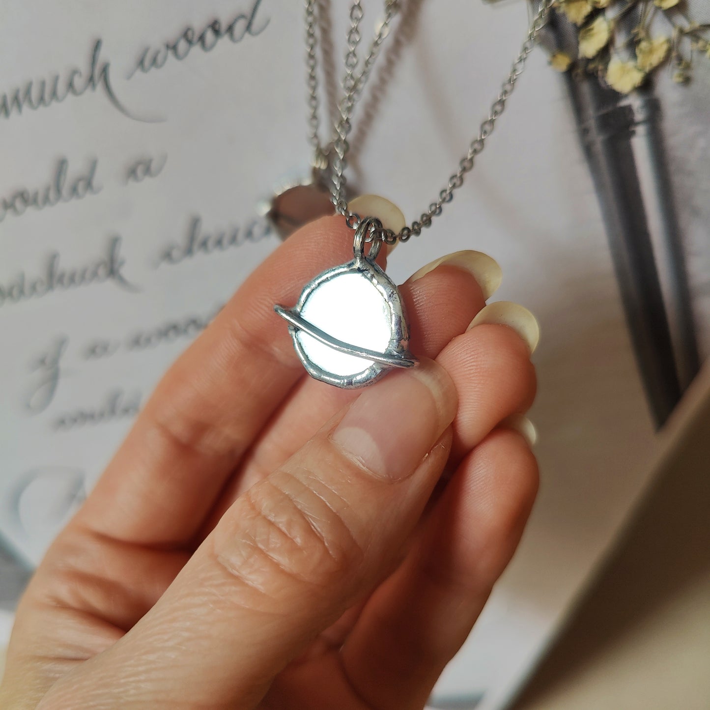 Mikrokosmos Mirror Necklace - Protective Handmade Celestial Jewelry