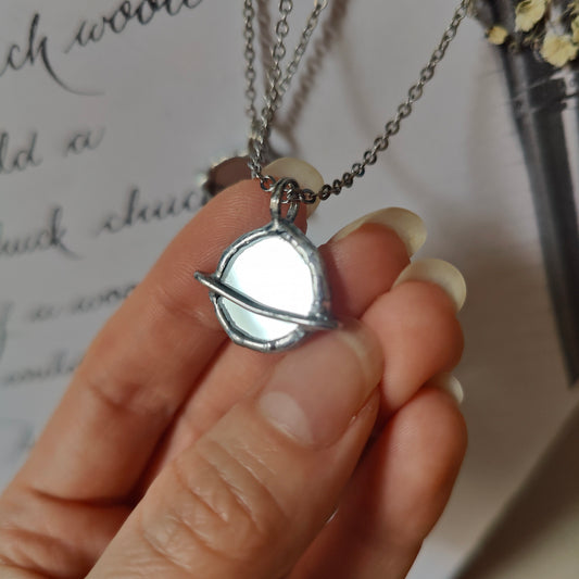 Mikrokosmos Mirror Necklace - Protective Handmade Celestial Jewelry